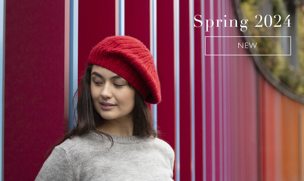 spring 2024 toft quarterly magazine fashion hats cowls scarf wristwarmers crochet knit patterns 